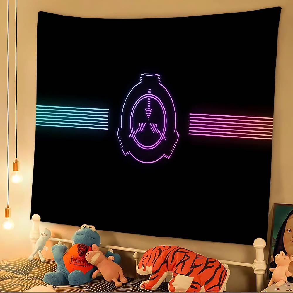 Popular Scp F-Foundation Game Foundation Cartoon Tapestry Art Science Fiction Room Home Decor Wall Hanging Home Decor