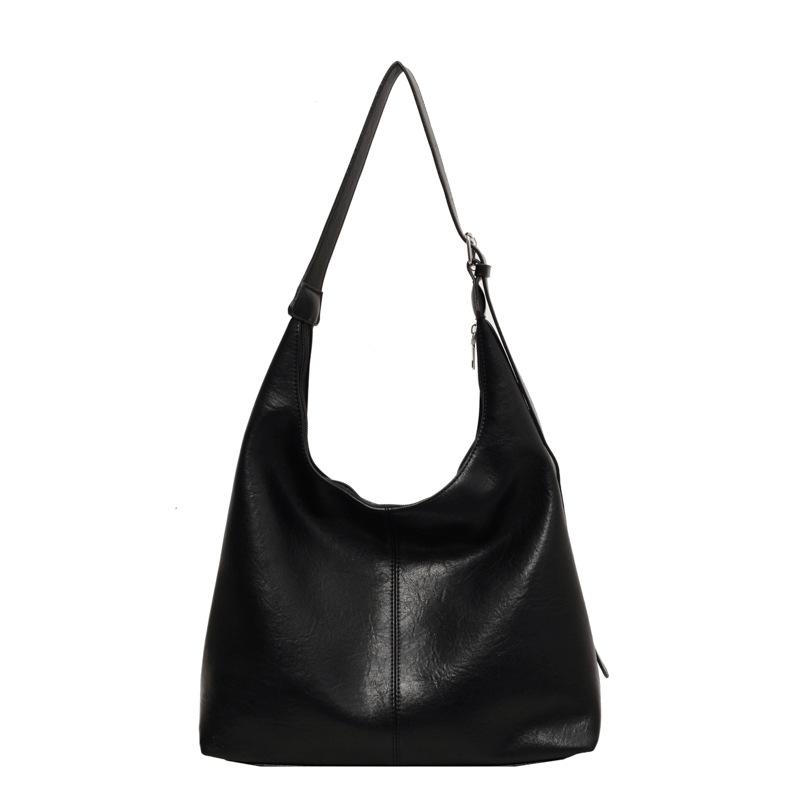 Large capacity shoulder tote bag women's new trendy fashion casual simple commuter bucket bag