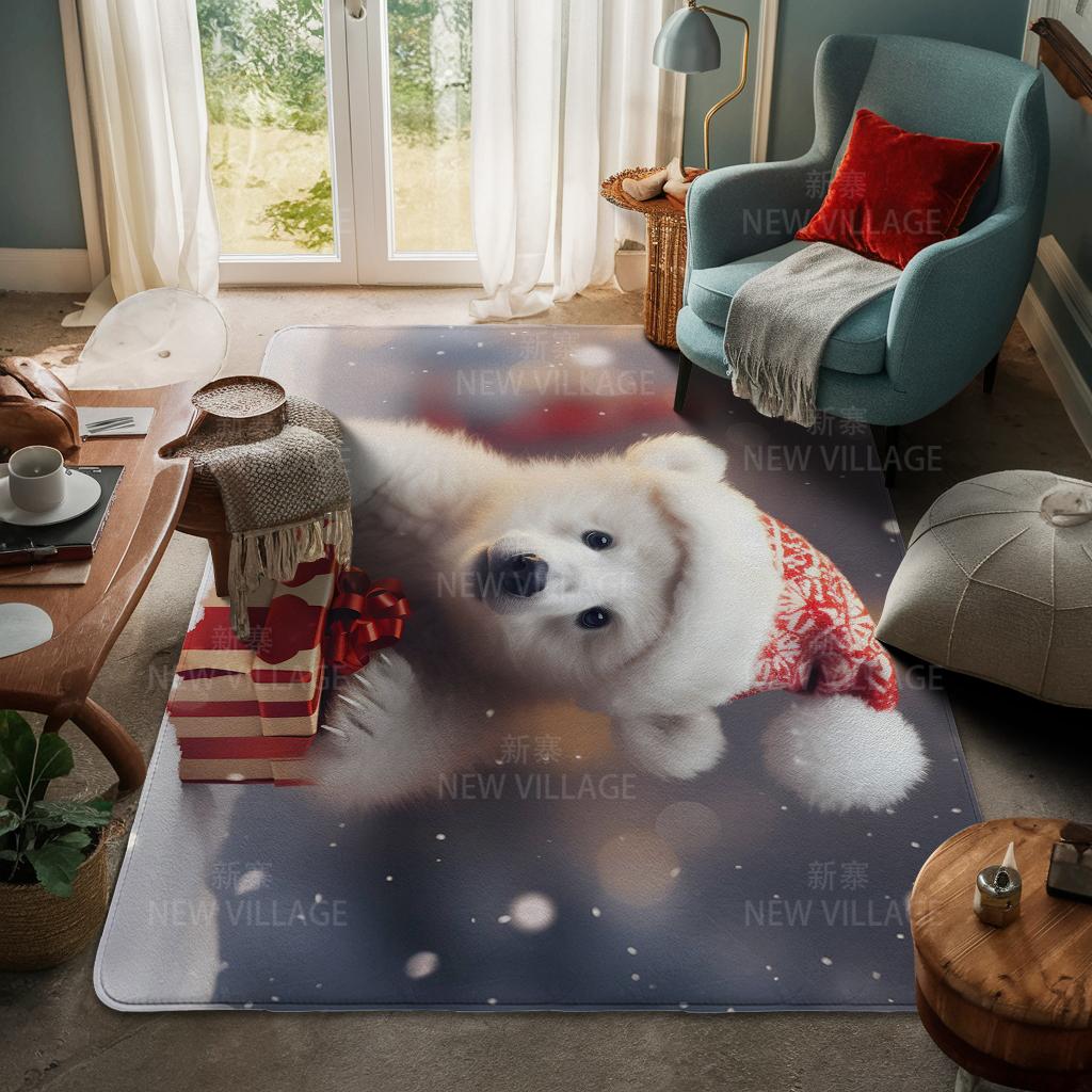 Hauseingangsteppich Fußmatte Haustür Wohnzimmer Bad Fuß Badezimmer rutschfest wasserabsorbierend Teppiche Bad Frohe Weihnachten Winter