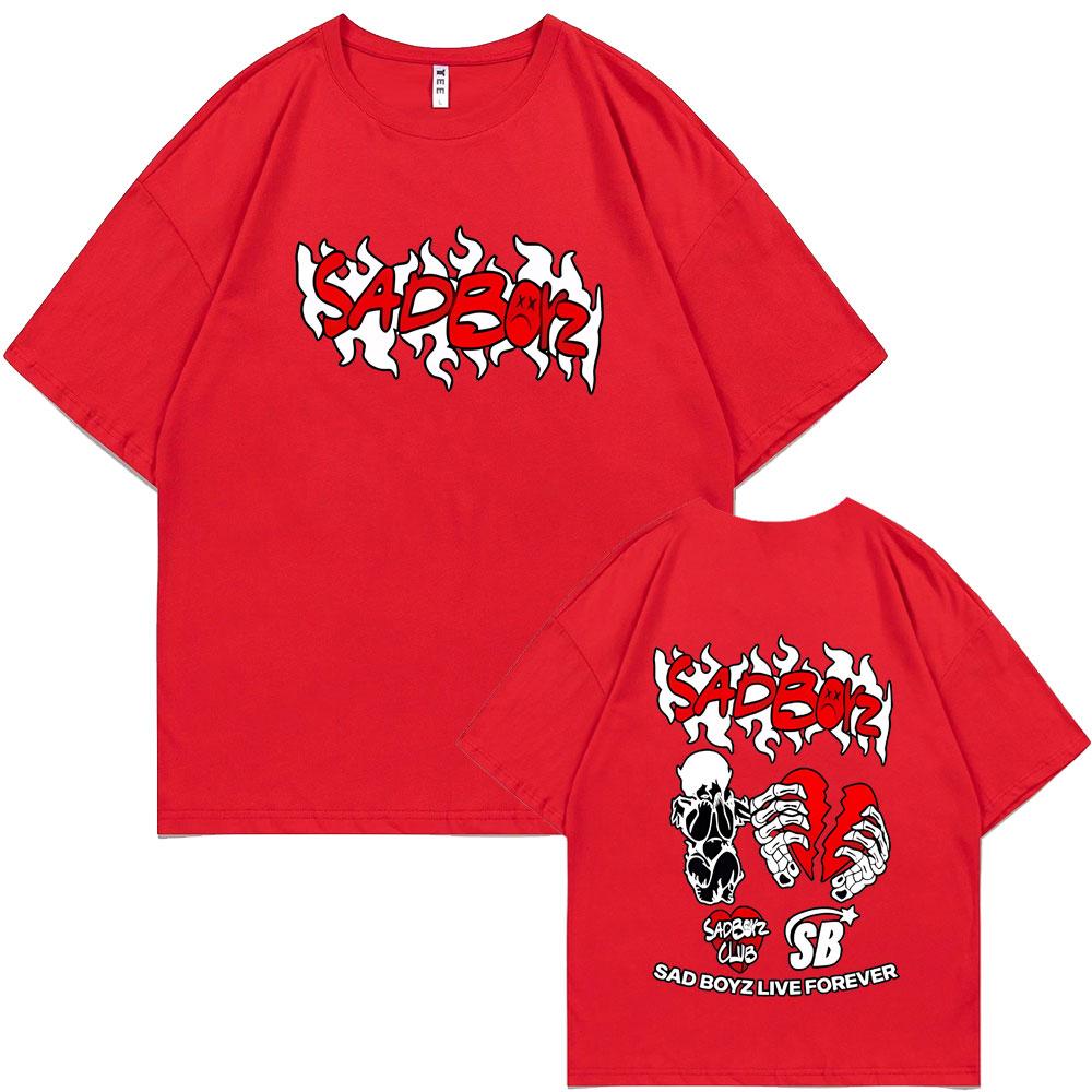 

Singer Junior H Sad Boyz Live Forever Graphic Tshirt Unisexs Hip Hop Vintage Short Sleeve Unisex Women Casual Fashion Oversized Tees S