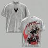 Power Cute Print T-shirt Chainsaw Man Anime Clothing Men Women Cotton Tshirts Vintage Washed Tee Harajuku Male Oversized T Shirt