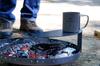 Dekitech by Fire 45cm Person Black Leather Iron Fire Pit Heavy Campfire Large Camp Fire Full of Flames [Handcrafted Artisans] Pit, Diameter, 3-4