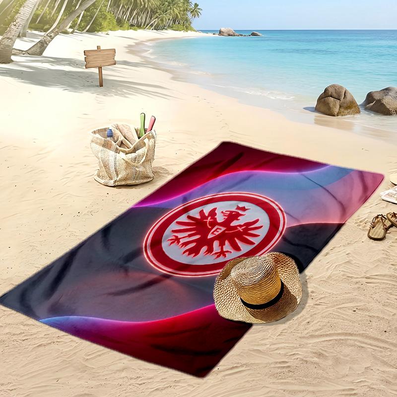 Asciugamano da Spiaggia con Stampa del Club di Calcio Eintracht Frankfurt, Asciugamano Grande Morbido Asciugatura Rapida per Spiaggia Campeggio Nuoto