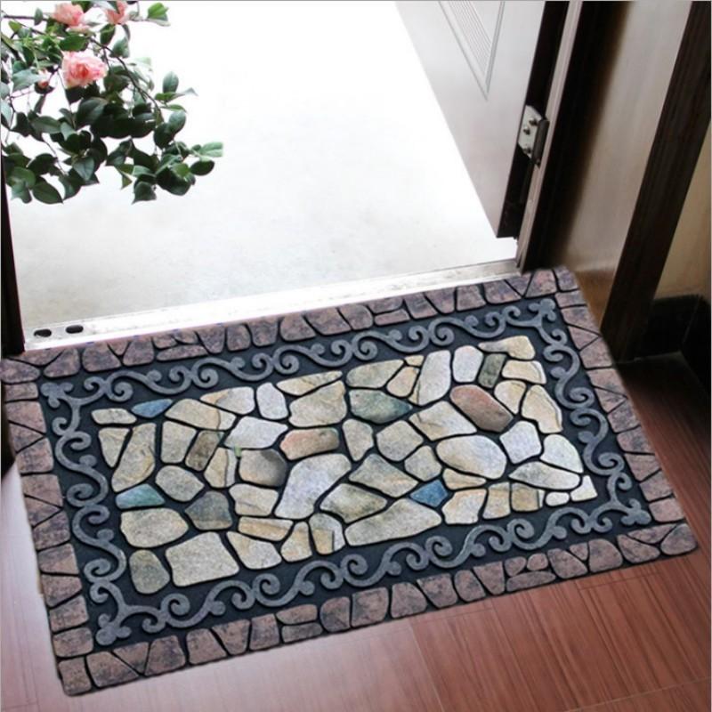 Retro American Style Anti-Slip Door Mat - Suitable For Office Entrances, Home Carpets, And Entrance Mats