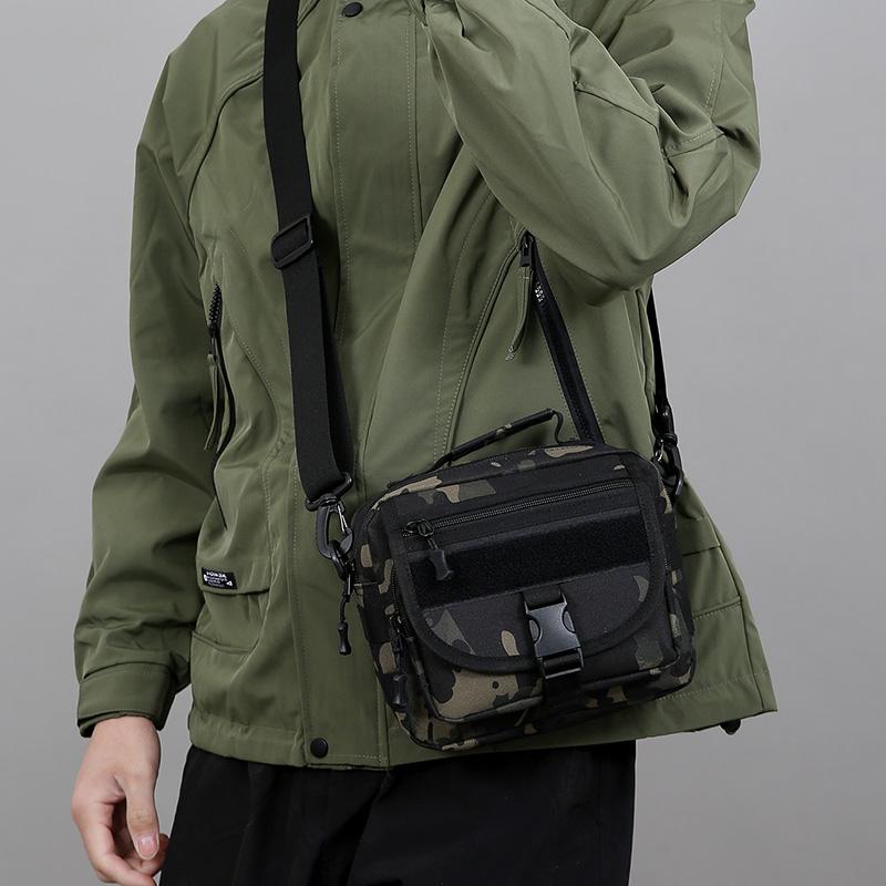 Men's Tactical Camouflage Crossbody Bag -Vintage   Nylon Chest Pack (Vintage Army Sling Bag for Hunting/Outdoors)
