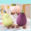 Brinquedo de Pelúcia de Frutas e Vegetais Fofo com Algodão de Pelo Curto Para Decoração de Sala de Brincar Infantil
