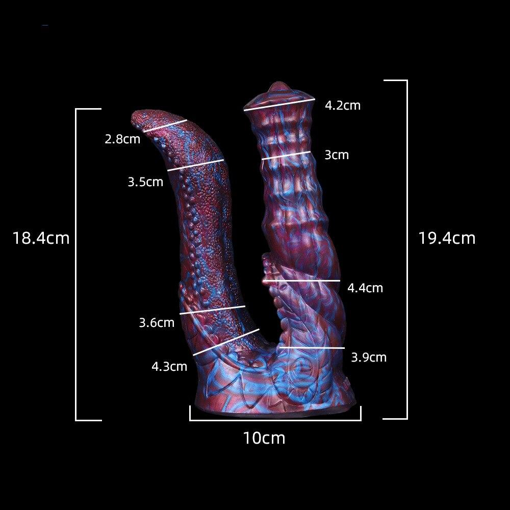 Double Silicone Dildo Butt Plug Adult Sex Toy     Fisting Femdom Realistic Dick Strap On Dick BDSM Huge Cock