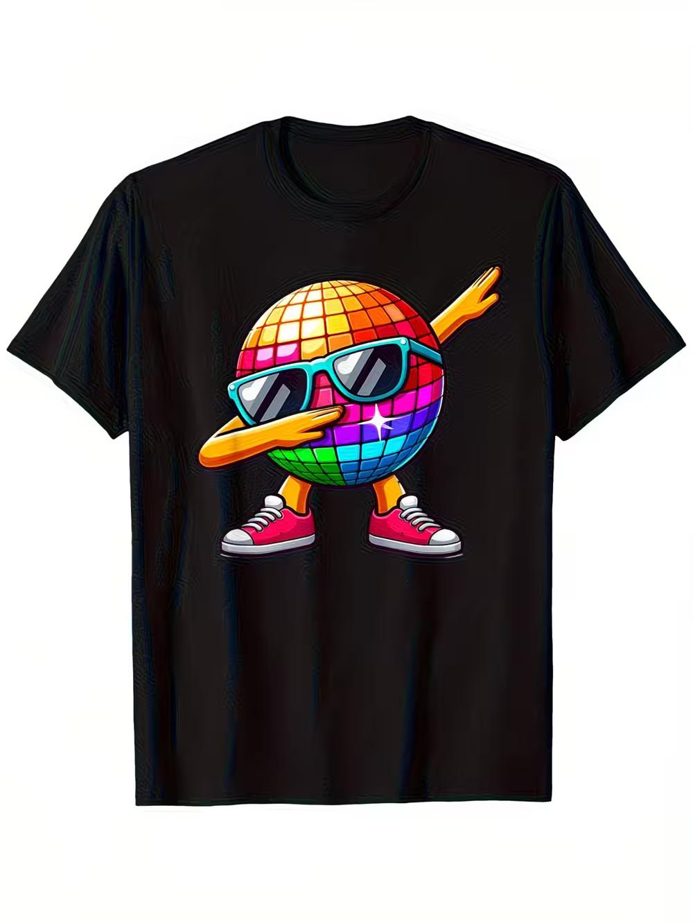 70s Disco Party T-Shirt- Funky Disco Ball Graphic Tee XXXXL