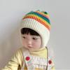 Baby Winter Knitted Hat Girls Boys Ear Flaps Hat Windproof Ear Muffs Bonnet Outdoor Headwear Toddler Fashion Headdress