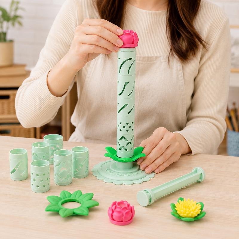 Tvarovací rukávy Modulární výrobník hlíny Nástroj pro výrobu hliněných květin DIY Pro polymerovou a modelovací hmotu Ručně vyráběné květy