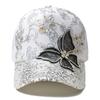 Northwood Summer Women Sequined Rhinestones Butterflies Baseball Caps Girls Sunoutdoor Breathable Sunshade Mesh Hats