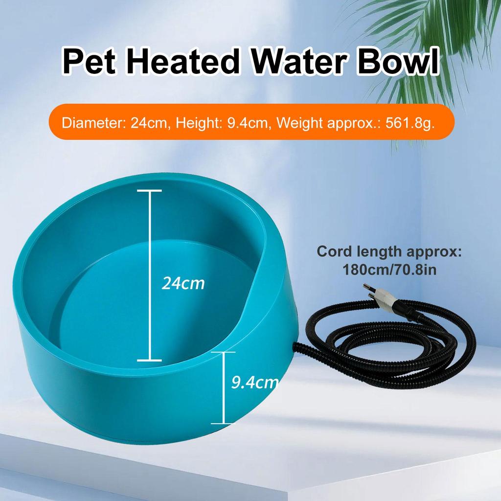 Pet Constant Temperature Heated Drinking Bowl Cat Dog Water Bowl Heated Drinking Dispenser For Farm Chicken Duck Feeding Tools