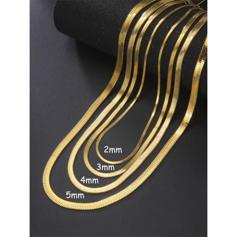 Fashion Style Minimalist Flat Blade Snake Bone Necklace Neutral Necklace Clavicle Chain Kendall Jenner Fancy Accessible Luxury Choker