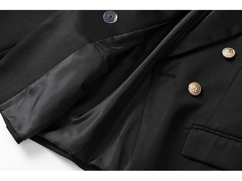 2021 Solid Color Double-Breasted Slim Fit Suit - Multi-color European/American Style