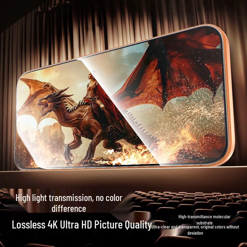 Smorss 3D Curved Corning Tempered Glass Screen Protector for iPhone 16 Pro