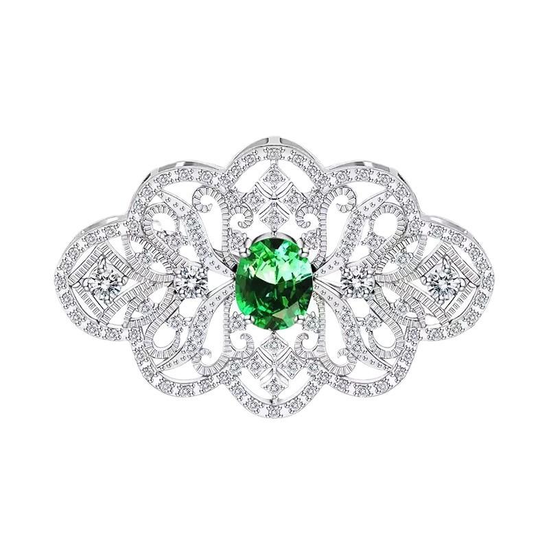 Crown Brooch High-End Women'S Exquisite Court Antique Corsage Niche Design Pin Suit Accessories