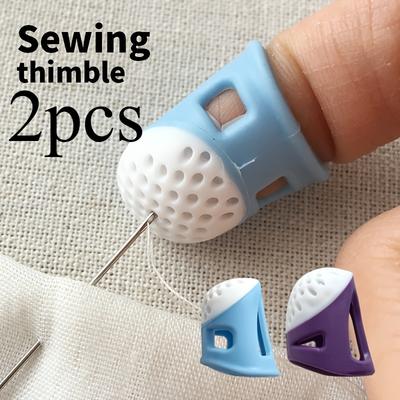 [Anti-Slip Sewing Thimbles] 2pcs/1set Silicone Anti-Slip Sewing Thimble Finger Protectors | Embroidery Tool, Cross Stitch Needle Covers