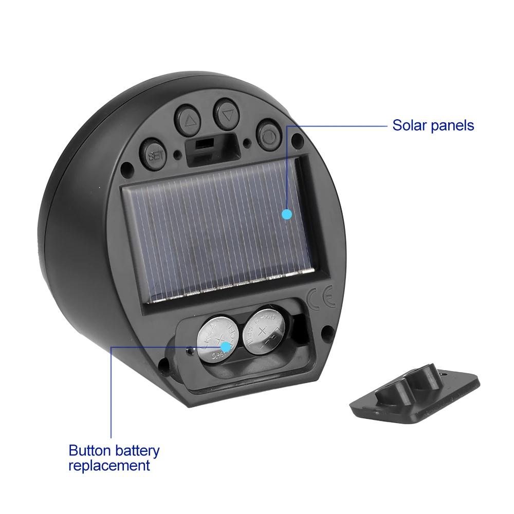 Solar Powered Car Clock Dashboard Thermometer Auto Electronic Watch Clock Led Digital Display with Back Luminous Car Accessories