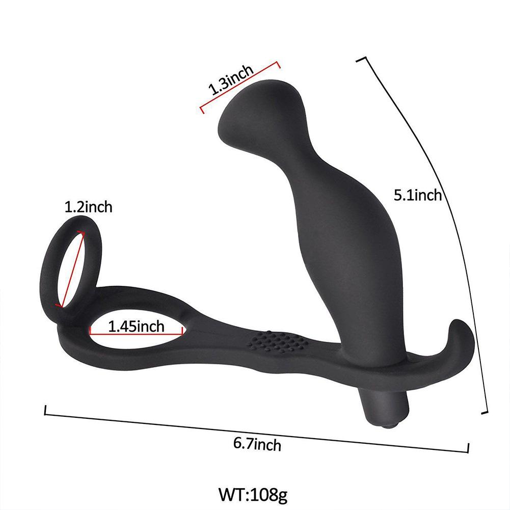 Male Waterproof Prostate Massager Anal Butt Plug P-Spot Men Cock Ring Sex Toy