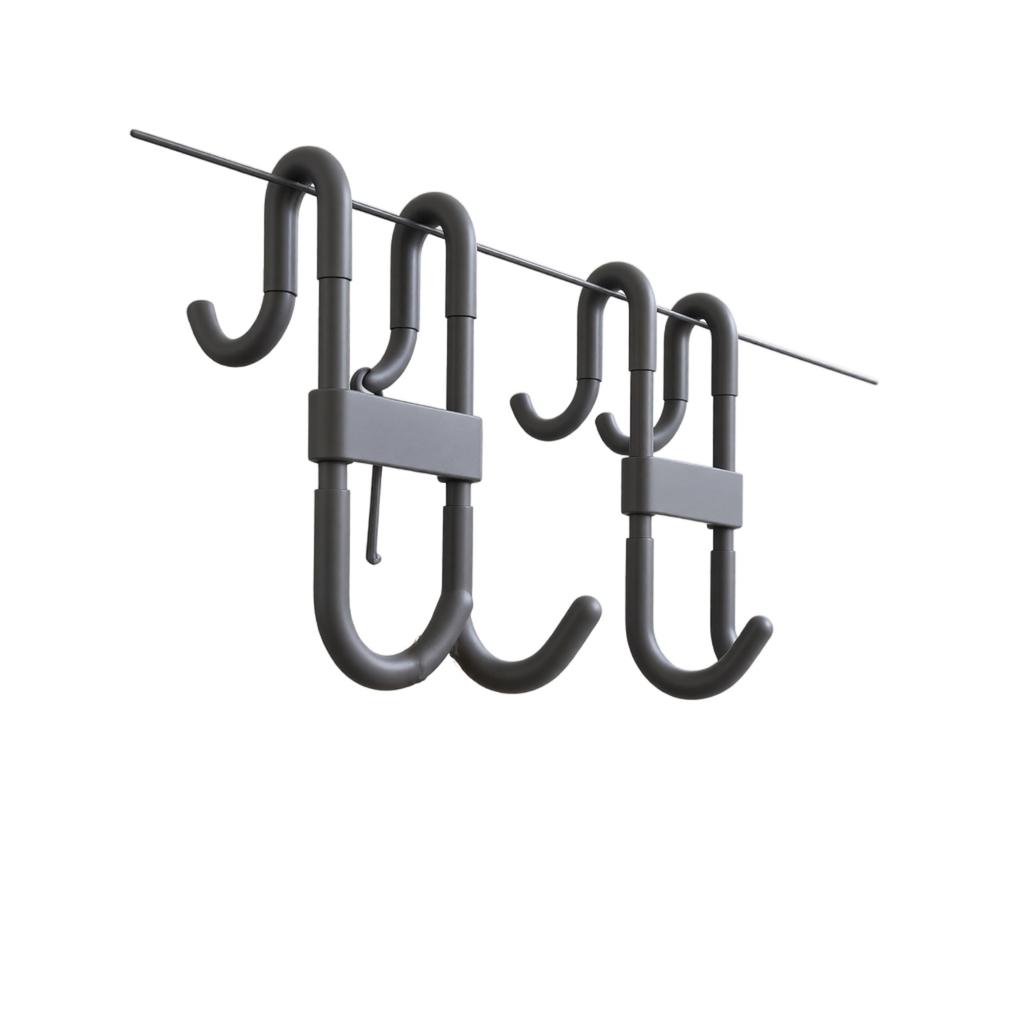 Over the Door Hooks, Adhesive-Free Double Sided Hooks for Bathroom Glass Door, Kitchen, S Hooks, 2 Pack