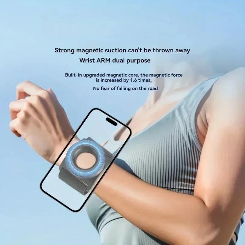 Magnetic Suction Arm Wrist Mobile Mount Strong Magnetic Hand Strap Phone Holder Bracket For iPhone17-12 Pro Max Samsung