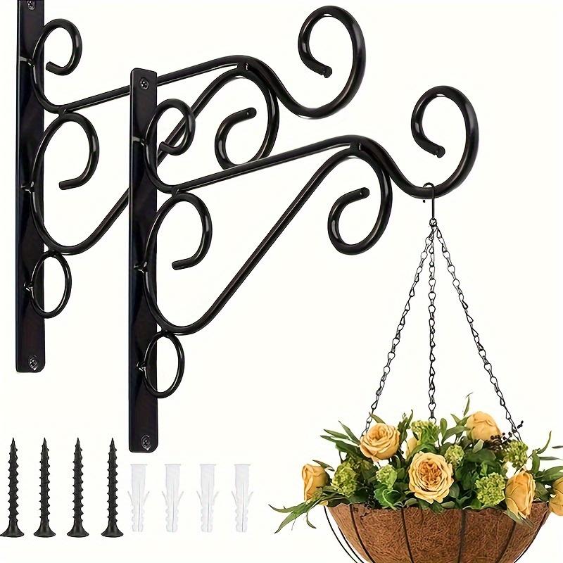 Hanging Iron Art Flower Pot Stand2-4Wall-Mounted Green Radish Succulent Hanging Basket Stand for Outdoor Balcony Use