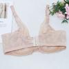 Large Size Fat Mm with Steel Rim Thin Cotton Cup Bra Wind Thin Style Large Chest Lace Large Size Underwear Women