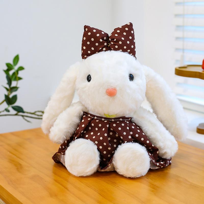 New flower skirt lop-eared rabbit plush toy doll cute dressing rabbit eight-inch doll girl gift
