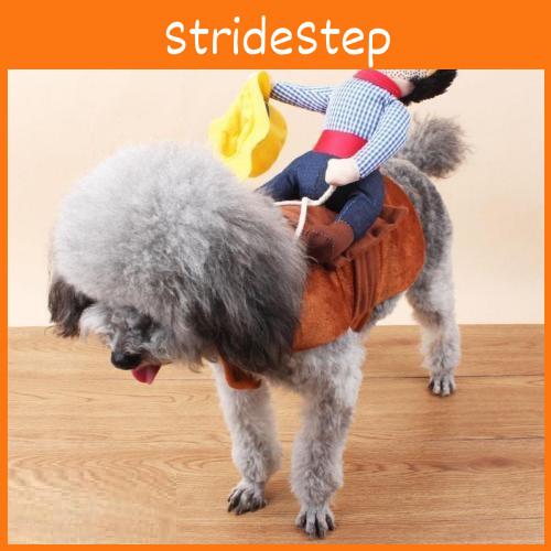 Funny Dog Cowboy Cat Rider Cosplay Costume Pet Puppy Party Coat Clothes Dress Up