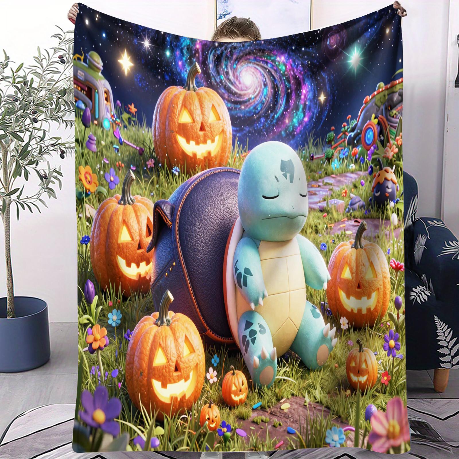 

Hot Anime Pokemon Printed Blanket For Office Home Camp Nap Leisure Blankets Birthday Gifts Multifunctional Universal Blanket 70x100cm