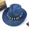 European And American Stylewestern Denim Hat Retro Felt Hat Tibetan Men'S And Women'S Hats Jazz Hat Adult Fashion Top Hat