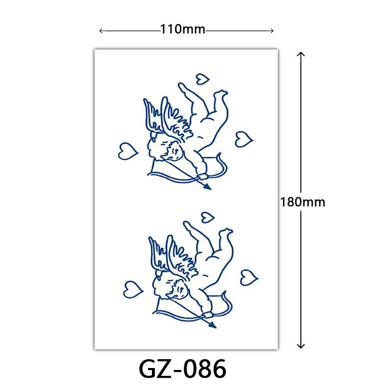 

Herbal Juice Tattoo Stickers, Semi-Permanent Tattoo Stickers, Sweatproof, English Tattoo 110*180mm