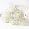 20 st Mjölkvita Konstgjorda Blommor Rosor Falska Blommor Stjälk för DIY Bröllopsbuketter Dekorationer Fest Trädgård Hem Rumsinredning