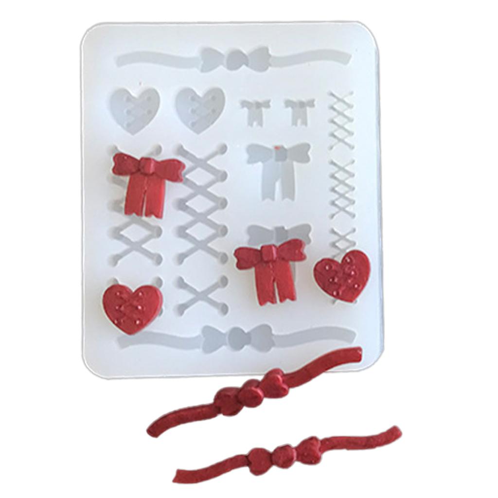 Bowknot Parts Quicksand Headdress Necklace Mold Resin Art Mold Necklace Silicone Mold Epoxy Resin Keychain Pendant Mold