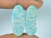 21Cts. Natural Amazonite (11X26X02 Mm Each) Oval Cabochon Matched Pair SK-3050