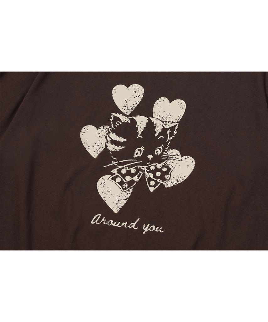 CPGN STUDIO Heart Luna Short Sleeve Tee Brown