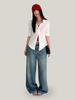 Yuyi 2026 Spring Women's Stylish Mid-Sleeve Button-Up Shirt