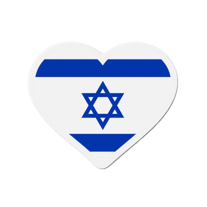 Aimant Coeur Drapeau Israël - Multicolore - 10 Cm - 50 Pièces - Résine Synthétique - Mixte