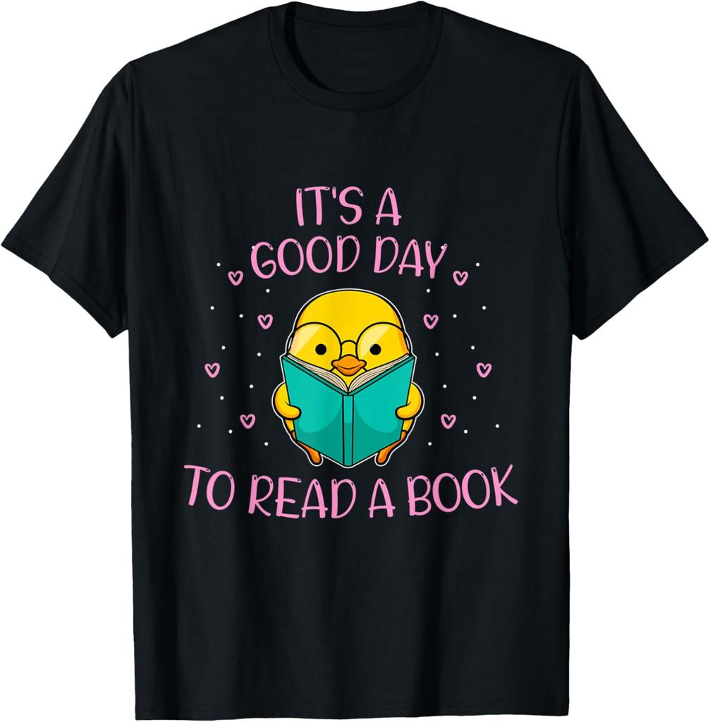 It's A Good Day To Read A Book T-Shirt Print Original Design Gifts T Shirts Print on Demand Vintage T Shirt Camisas Streetwear
