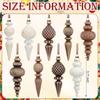 Retro Christmas Ornament Ball Pendant Set Tree Hanging Decor Farmhouse Style Holiday Home Party Decoration