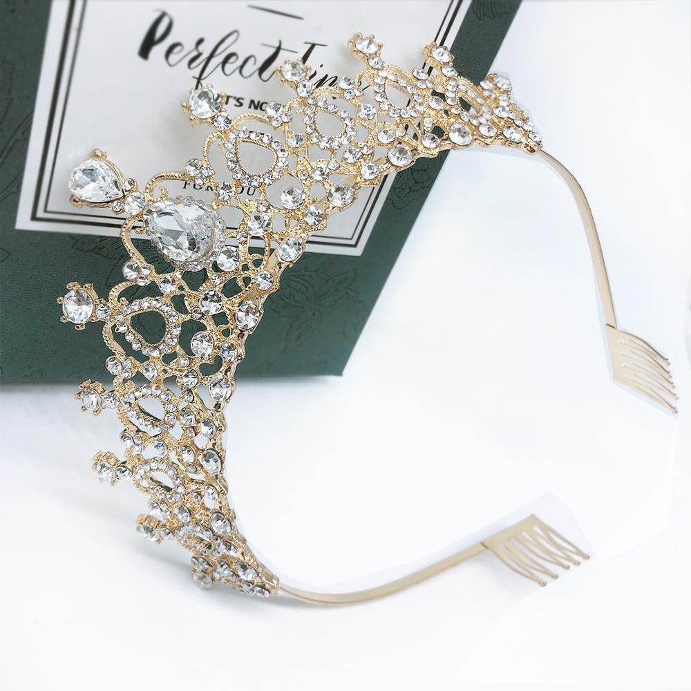 Performance Crown Tiara Birthday Gift for Women Princess Hair Accessories Wedding Dress Accessories Baroque Adult Ceremony