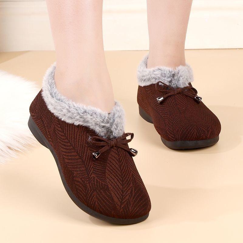 

Зимние старые пекинские тканевые туфли женские бархатные утолщенные для среднего и пожилого возраста для ходьбы теплые женские хлопковые ботинки хлопковые туфли 40