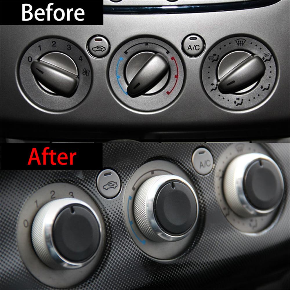 3pcs Heater A/C Climate Control Switch Knobs Set For Ford Focus Fusion S-Max C-Max 2004-2015