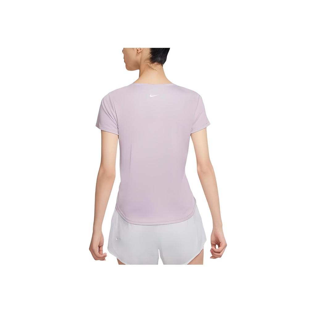 Nike Swoosh Dri-Fit Quick-Dry Breathable Fashion Short Sleeve T-Shirt Women Tops Light-Purple DN4557-576