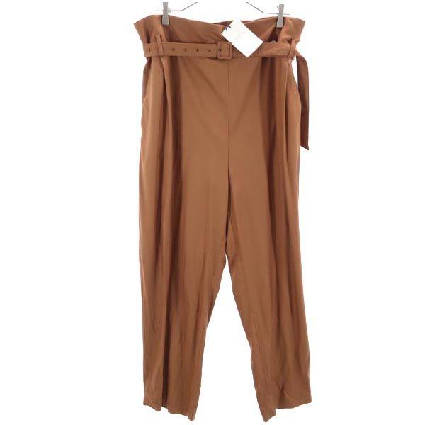 

unused YLEVE made in Japan wide Tapered pants 1 Brown With belt Women Used