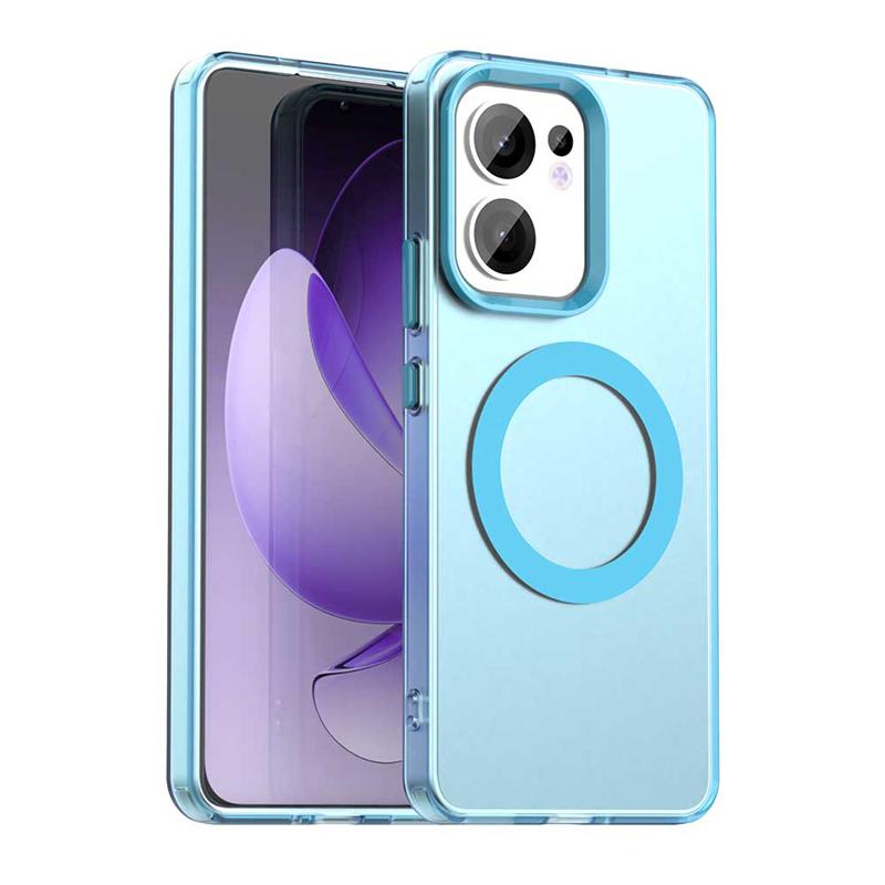 Transparent Phone Case For Oppo Reno13 F Case For Oppo Reno 13F Magnetic Adsorption Wireless Charge Cover For Oppo Reno 13F Case