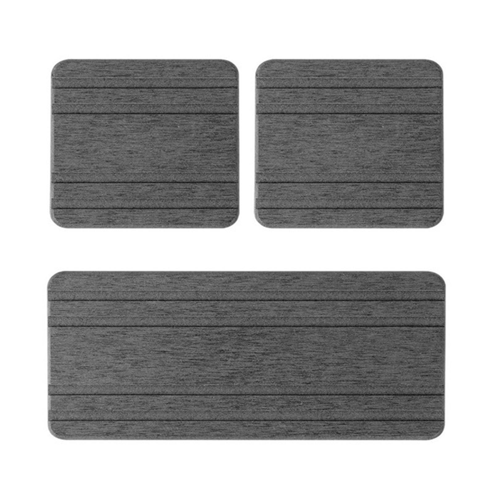 

3шт диатомитовый камень поддон для раковины водопоглощающий каменный поддон для мгновенной сушки кухни ванная комната тщеславие органайзеры для дома темно серый