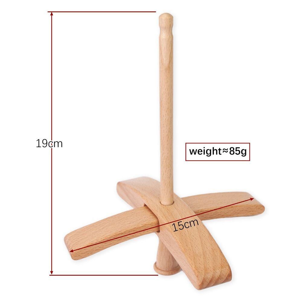 Handmade Wooden Turkish Spindle Storage Tools Detachable Cross-Shaped Beech Wood Turkish Spindle Kit Multifunction