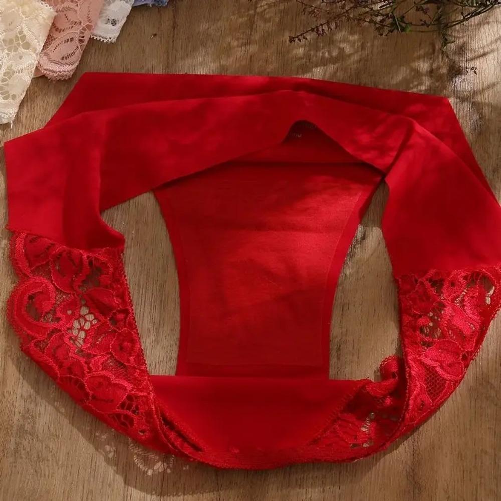 3Pcs/Set Lace Woman Panties Silk New Female Underwear for Woman Seamless Solid Lingerie Panties 3Pcs Free Shipping