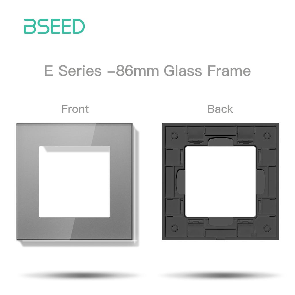 BSEED WIFI Click Switch Modules Smart Light Switch Parts White Glass Frame DIY Combination Wall Sockets USB Charge Key E-Series